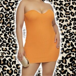 Almost Famous Orange Mini Dress